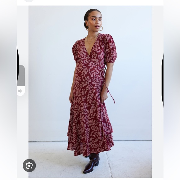 Anthropologie Dresses & Skirts - Red Odells Anthropologie wrap dress NWT